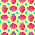 Pattern with strawberries and leaves