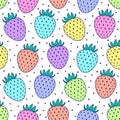 Pattern with strawberries