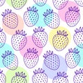 Pattern with strawberries