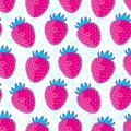 Pattern with strawberries