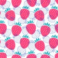 Pattern with strawberries