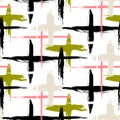 Pattern with stripes and crosses Royalty Free Stock Photo