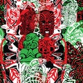 Pattern with the style of Maori Royalty Free Stock Photo