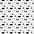 Pattern in the style of psychedelic eyes. Closed and open black eye