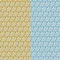 Seamless vector pattern background. Stylish, funny and modern graphic texture. Set of two color patterns yellow and blue. Royalty Free Stock Photo
