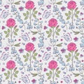 Pattern with summer flowers Royalty Free Stock Photo