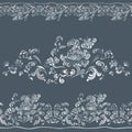 Pattern with swirling floral ornament Royalty Free Stock Photo