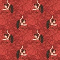 Pattern with tango and flamenco dancers.