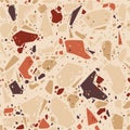 Venetian terrazzo flooring imitation abstract seamless pattern.