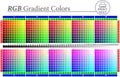 Test pattern for printers in RGB color model