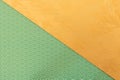 Pattern texture green and golden background with flat minimal geometric pattern. Diagonal background with bright colors