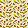 Pattern texture leaves background Wallpaper colorful art design textile decoration green yellow red Royalty Free Stock Photo