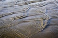 Pattern and texture in the retreating water as a nature background, Ocean Shores, Washington State, USA