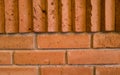 Pattern of textured brown brick on the wall Royalty Free Stock Photo