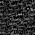 Pattern of Thank you in different languages Royalty Free Stock Photo