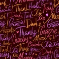 Pattern of Thank you in different languages Royalty Free Stock Photo