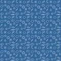 Pattern thing on sky blue background vector Royalty Free Stock Photo