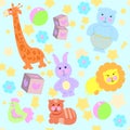 Pattern toys from fabric vector