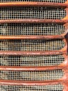 Pattern in a tractor radiator Royalty Free Stock Photo