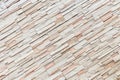 Pattern of travertine natural stone wall texture and background Royalty Free Stock Photo