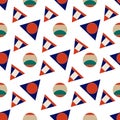 Pattern of triangles and a circle color Royalty Free Stock Photo