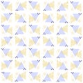 Pattern triangles from points of gold and triangles violet both strips and pluses