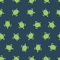 Simple vector illustration with ability to change. Pattern with turtles Royalty Free Stock Photo