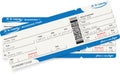 Pattern of two airline boarding pass tickets Royalty Free Stock Photo