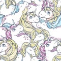 Pattern with unicorns. Royalty Free Stock Photo