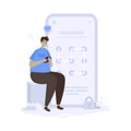 Pattern unlock access security permission illustration