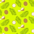 Pattern vector color drawing texture, background is a pattern of coconuts