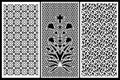Jali ,flower,carv pattern design modern vector part 19 Royalty Free Stock Photo