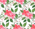 Pattern of vintage floral gouache bouquet of rose. Flowers decoration pattern