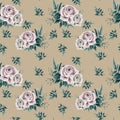 Pattern with roses Royalty Free Stock Photo