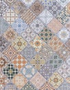 Pattern of vintage style wall tile texture Royalty Free Stock Photo