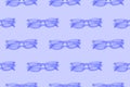 Pattern with violet sunglasess on background. Royalty Free Stock Photo