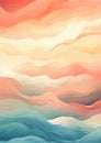Pattern wallpaper blue art abstract watercolor painting illustration texture background sky design Royalty Free Stock Photo