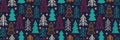 Pattern wallpaper with christmas spruce new year