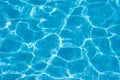 Pattern of water and light in a blue swimming pool Royalty Free Stock Photo
