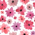 Pattern. Watercolor flowers