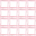 Pattern in a watercolor large cage. Pink cell, stripes. Textile design for tablecloths. Striped pattern