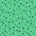 Vector green watermelon background with black seeds.