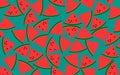 Pattern of watermelon slices Royalty Free Stock Photo