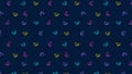 Pattern whale colorful vector design