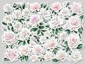 Pattern of white flowers is a mesmerizing display of elegance and purity with delicate petals arranged in intricate designs that