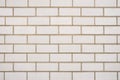 Pattern of white block shape brick wall background texture Royalty Free Stock Photo
