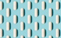 Pattern with white pills on blue background. Royalty Free Stock Photo