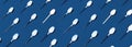 Pattern of white spoons on blue background Royalty Free Stock Photo