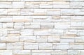 Pattern of White stone Brick Wall Royalty Free Stock Photo