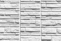 Pattern of white stone cladding wall tile texture and seamless background Royalty Free Stock Photo